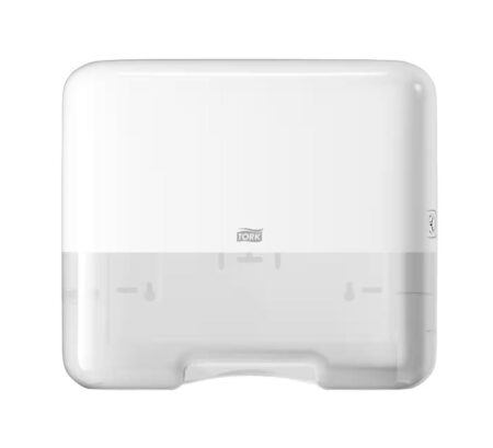 TORK Distributeur mini pour papier pliage en Z, V ou C (Blanc)