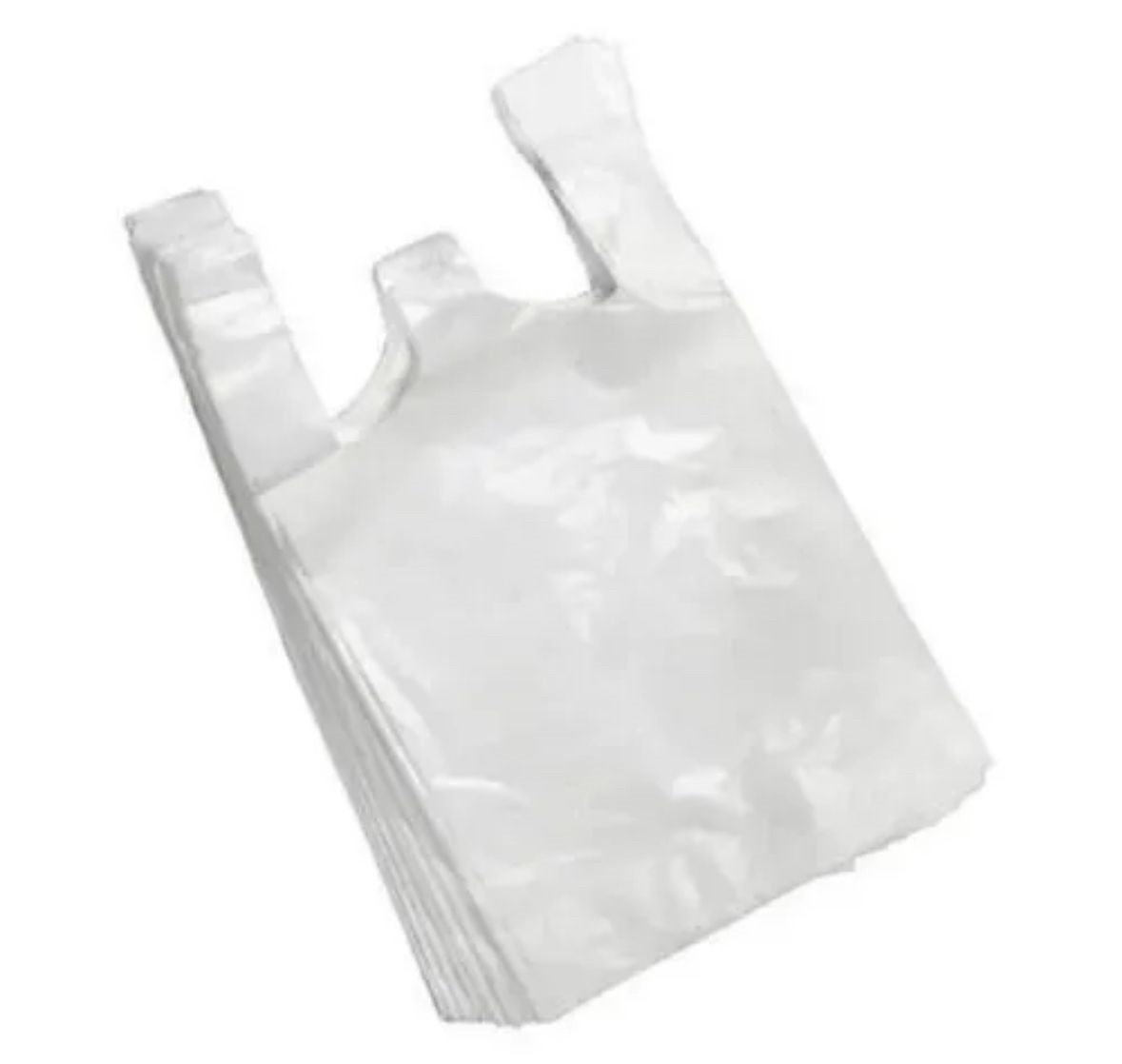 Cabas à bretelles, HDPE blanc