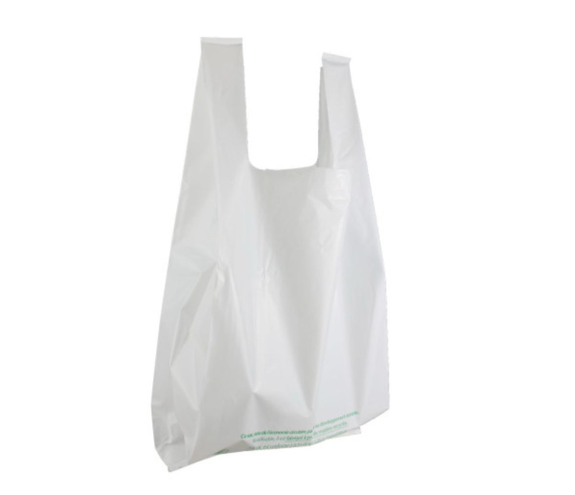Cabas à bretelles, HDPE blanc