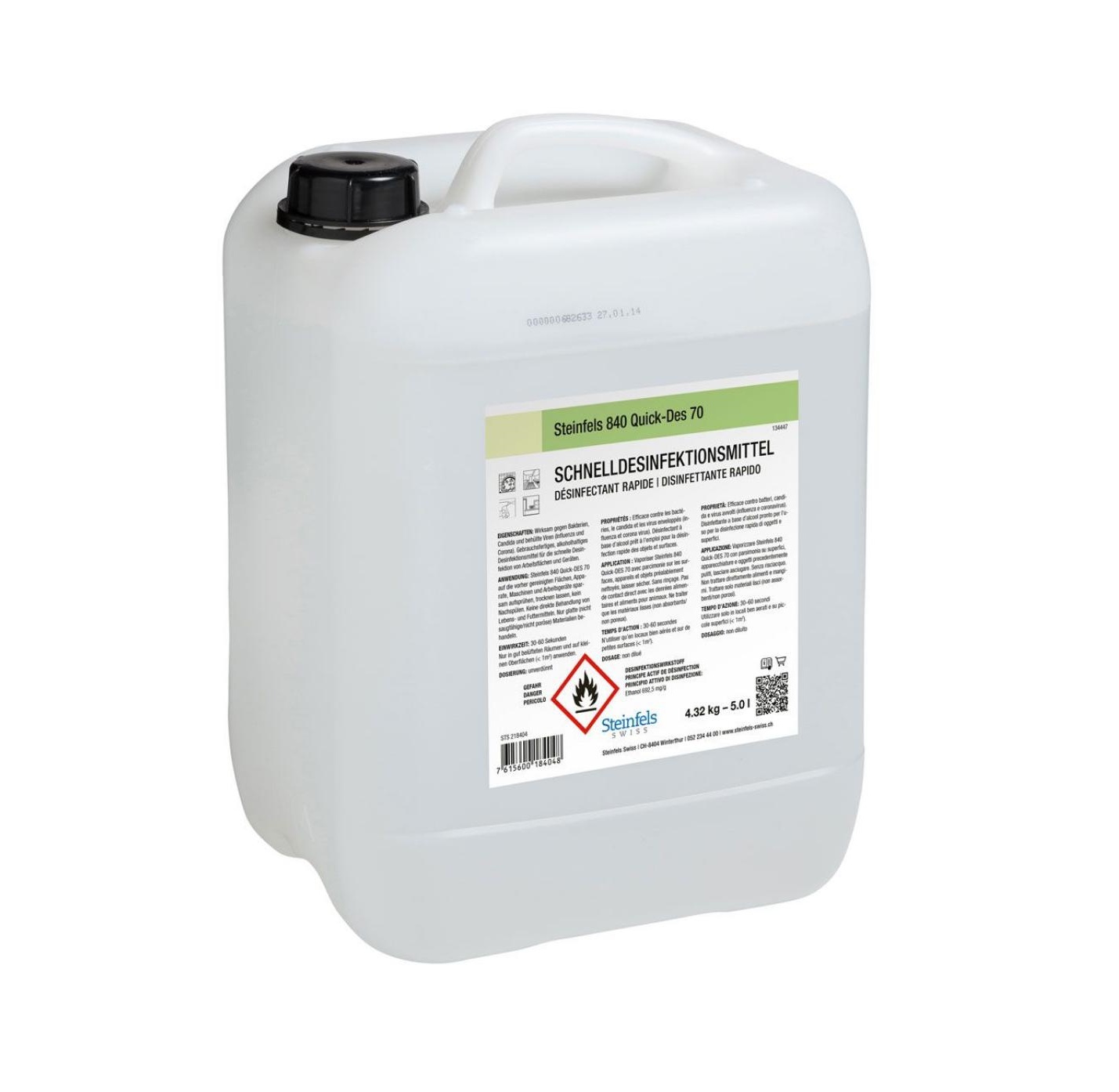 Désinfectant de surface sans rinçage (5 litres)