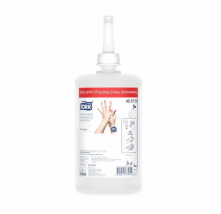 Distributeur Tork à savon liquide 1 litre (Blanc) – Image 3